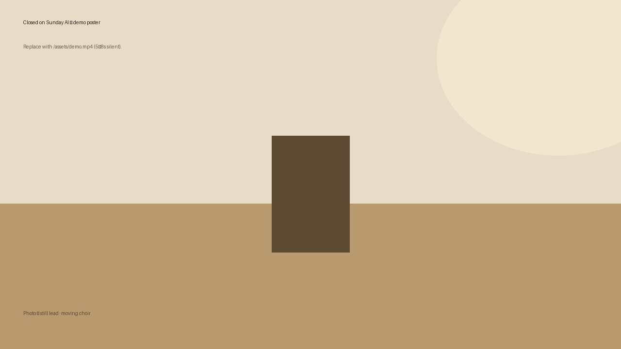 Still photo placeholder before the choir render